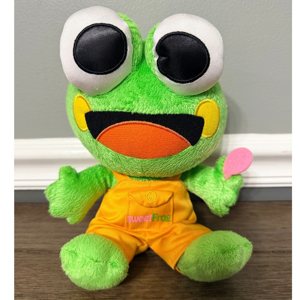 SweetFrog Frozen Yogurt Mascot‎ Scoop the Green Frog Plush